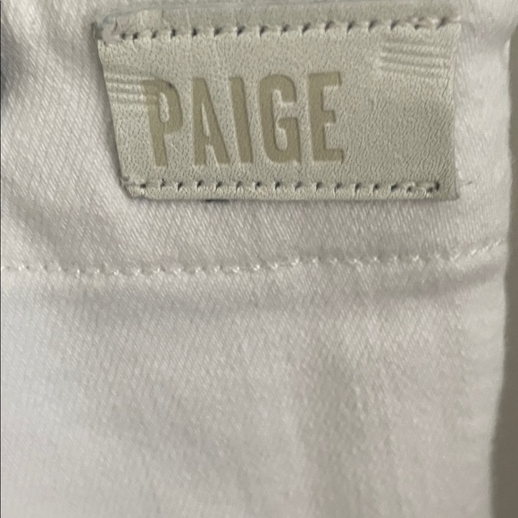 PAIGE Crisp White Wide Leg Trousers - Picture 7 of 8